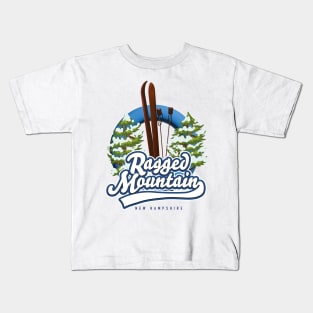 Ragged Mountain New Hampshire ski logo Kids T-Shirt